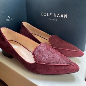 Cole Haan Women's Wine Suede Loafers